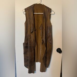 Montana Co. Leather Cardigan